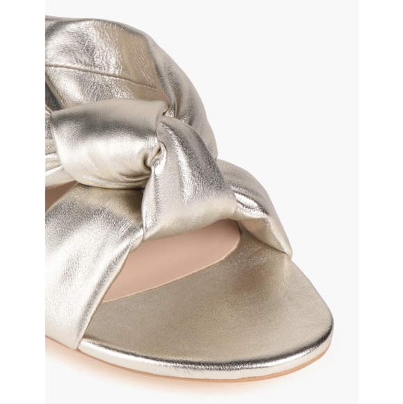 NEW Block Slide in Metallic Nappa leather - Picture 7 of 12